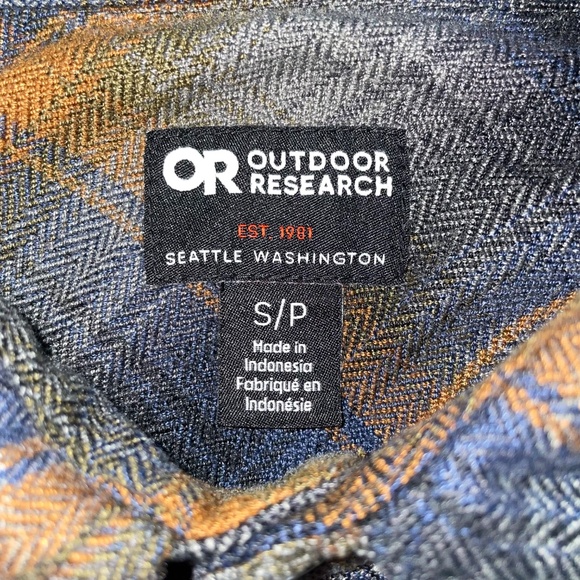 Outdoor Research Men's Feedback Flannel Utility Shirt Plaid Streetwear Gorpcore - Picture 4 of 9